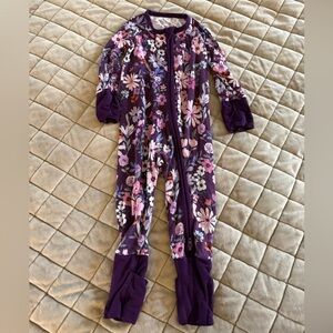 Little Sleepies Purple Floral Zippy Baby Sleeper